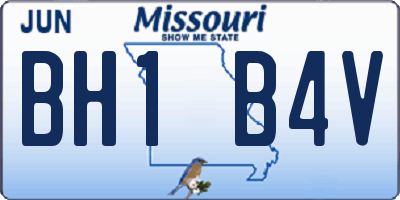 MO license plate BH1B4V
