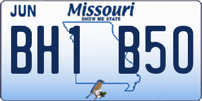 MO license plate BH1B5O