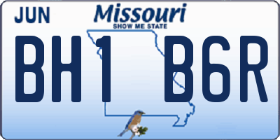 MO license plate BH1B6R