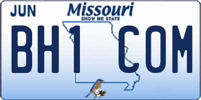 MO license plate BH1C0M