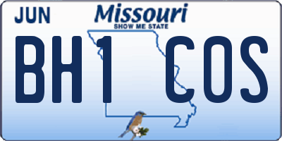 MO license plate BH1C0S