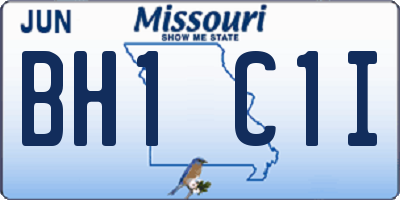 MO license plate BH1C1I