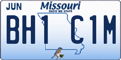 MO license plate BH1C1M