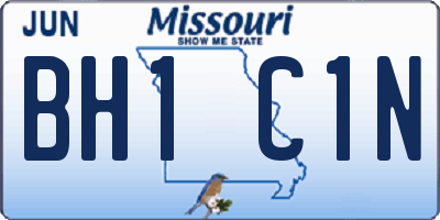 MO license plate BH1C1N