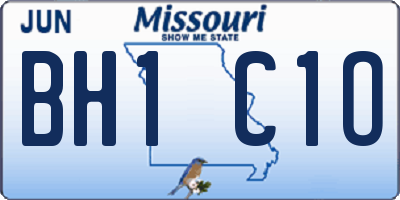 MO license plate BH1C1O