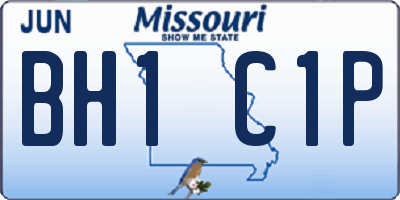 MO license plate BH1C1P