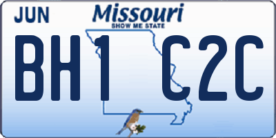 MO license plate BH1C2C