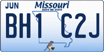 MO license plate BH1C2J