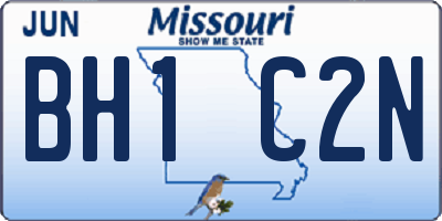 MO license plate BH1C2N