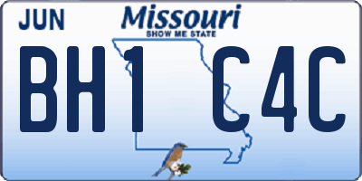MO license plate BH1C4C