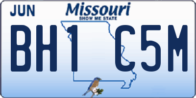 MO license plate BH1C5M