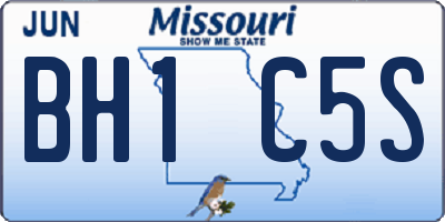 MO license plate BH1C5S