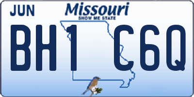 MO license plate BH1C6Q