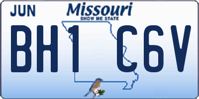 MO license plate BH1C6V