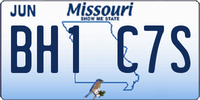 MO license plate BH1C7S