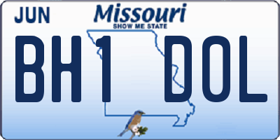 MO license plate BH1D0L