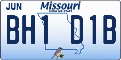 MO license plate BH1D1B