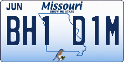 MO license plate BH1D1M