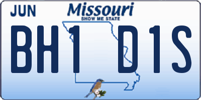 MO license plate BH1D1S