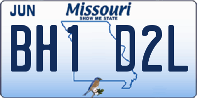 MO license plate BH1D2L