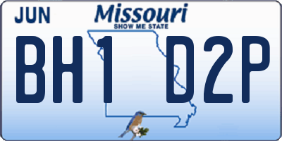 MO license plate BH1D2P