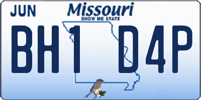 MO license plate BH1D4P
