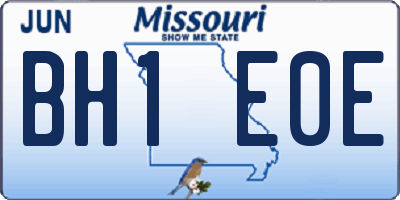 MO license plate BH1E0E