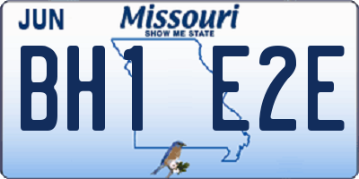 MO license plate BH1E2E
