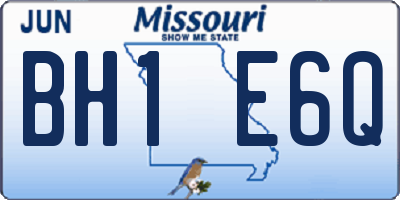 MO license plate BH1E6Q