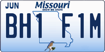 MO license plate BH1F1M