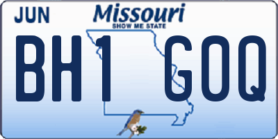 MO license plate BH1G0Q