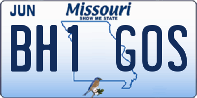MO license plate BH1G0S