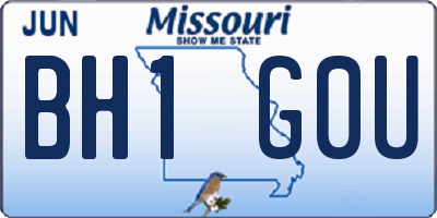 MO license plate BH1G0U