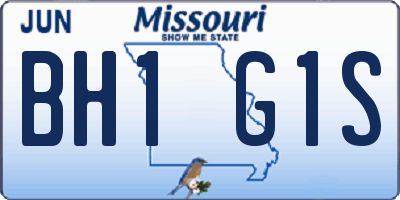 MO license plate BH1G1S