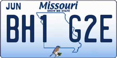 MO license plate BH1G2E