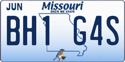 MO license plate BH1G4S