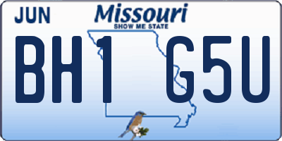 MO license plate BH1G5U