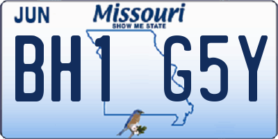 MO license plate BH1G5Y