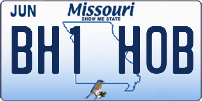 MO license plate BH1H0B