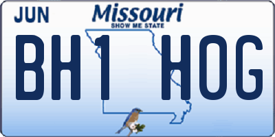 MO license plate BH1H0G