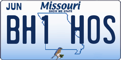 MO license plate BH1H0S