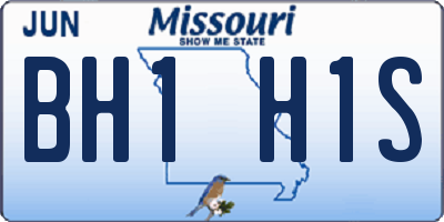 MO license plate BH1H1S