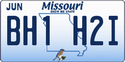 MO license plate BH1H2I