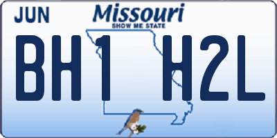MO license plate BH1H2L