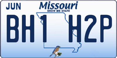 MO license plate BH1H2P