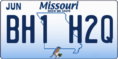 MO license plate BH1H2Q
