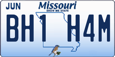 MO license plate BH1H4M