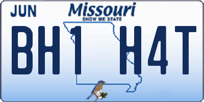 MO license plate BH1H4T