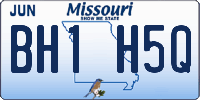 MO license plate BH1H5Q