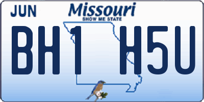 MO license plate BH1H5U